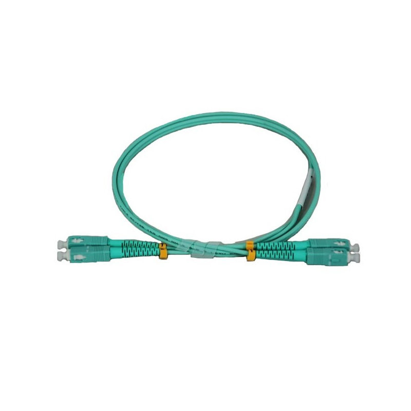 LC-SC OM4 DX Multi Mode Fibre Patch Lead - 40m - Aqua