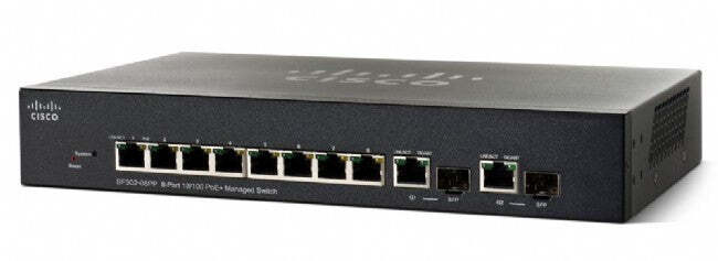 Cisco SF302-08P 8 port 10/100 managed PoE switch - used