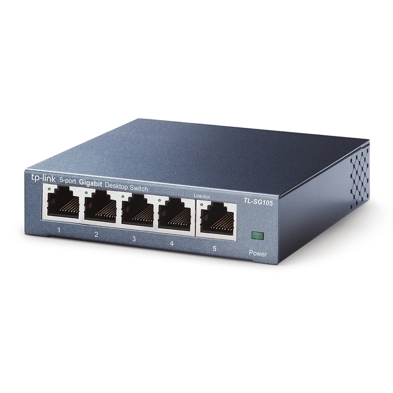 TP-Link SG105 5port Switch Desktop,Gigabit,Steel Case
