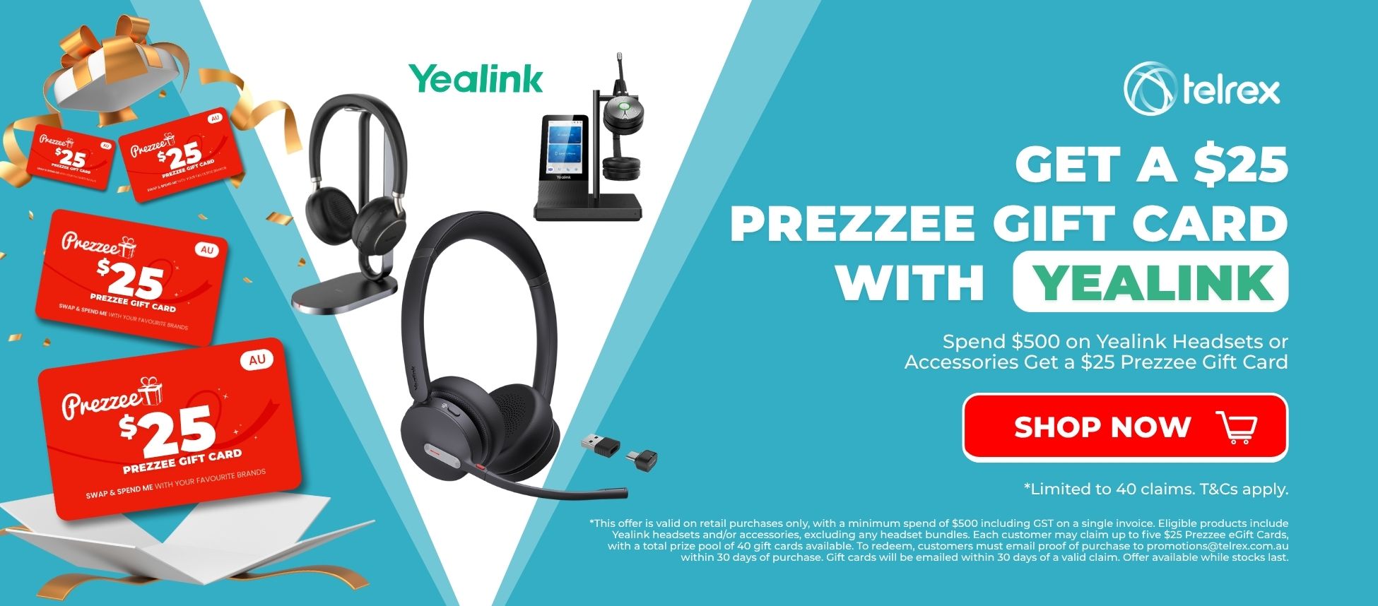 Get a $25 Prezzee Gift Card with Yealink