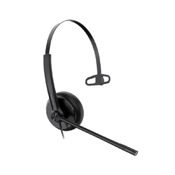 YEALINK YHS34 MONO WIDEBAND HEADSET, LEATHER CUSHIONS - FOR YEALINK IP PHONES