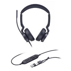 YEALINK WIRED (UH46) UC STEREOHEADSET,NOISE CANCELLING MIC, USB C NATIVE, C TO A ADAPTER