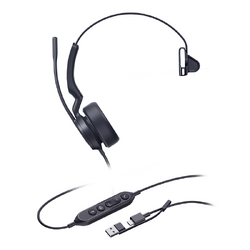 YEALINK WIRED (UH44) MS MONO HEADSET,NOISE CANCELLING MIC, USB C NATIVE, C TO A ADAPTER