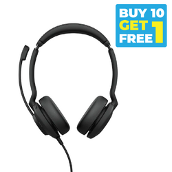 Buy 10 Get 1 Free - Jabra Evolve2 30 SE - Corded Headset - Stereo - MS Certified - USB C + A