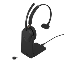 Jabra Wireless Evolve3 65 Headset-MS-Mono-Bluetooth-ANC-W/Charging Stand+Link390-USB A
