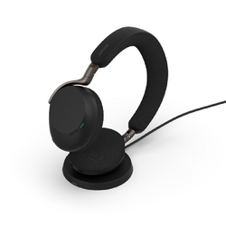 Jabra Wireless Evolve3 75 Headset - MS - Stereo - Bluetooth - Active Noise Cancelling - w/Wireless Charging Pad - Link390C