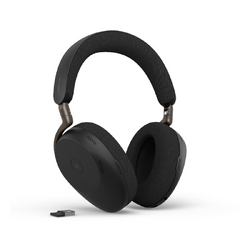 Jabra Wireless Evolve3 85 Headset - MS - Stereo - Bluetooth - Active Noise Cancelling - Link390C - Black