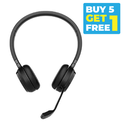 Buy 5 Get 1 Free - Jabra Evolve 65 TE - Wireless Headset -Stereo - UC Certified - Bluetooth - Link 390A USB A