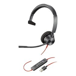 HP Poly Blackwire 3310 Corded Headset - Mono - UC Certified - USB A