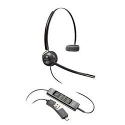 Plantronics EncorePro EP545 Corded Headset - Mono - UC Certified - Convertible - USB A + C