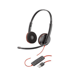 HP Poly Blackwire C3220 Corded Headset - Stereo - UC Certified - with Carry Case