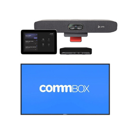HP POLY SMALL ROOM - STUDIO X30 + COMMBOX 65" INTERACTIVE DISPLAY, TV WALL MOUNT INCLUDED
