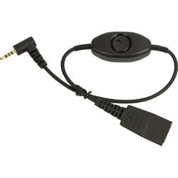 JABRA QD TO 2.5MM STRAIGHT CORD WITH PUSH TO TALK, 0.5M