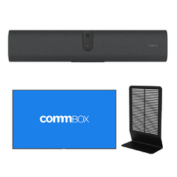 Jabra U30 BYOD Rapid Install-Jabra U30+CommBox 55" Display+Karter Tabletop Stand Black Sml