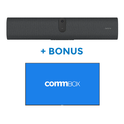 Free CommBox 43" 4k UHD Meeting Room Display w/Jabra U30 Byod All in One Video Bar