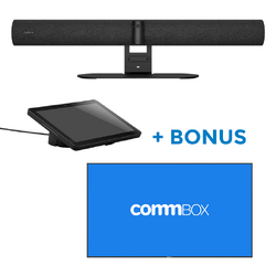 Free CommBox 75" 4k UHD Meeting Room Display w/Jabra P55 and 10" Touch Control