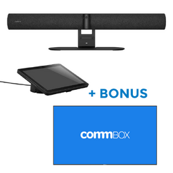 Free Commbox 75" 4K UHD Meeting Room Display w/Jabra P55 Video Bar+Spk/Mic+Touch Control