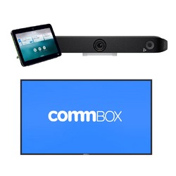 HP POLY MEDIUM ROOM - STUDIO X52 W/TC10 + COMMBOX 75" DISPLAY, TV WALL MOUNT INCLUDED
