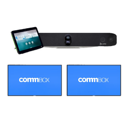 HP POLY BOARD ROOM - STUDIO X70 W/TC10 + 2X COMMBOX 75" DISPLAY, TV WALL MOUNT INCLUDED