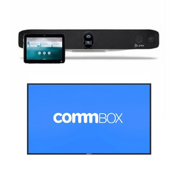 HP POLY LARGE ROOM - STUDIO X70 W/TC10 + COMMBOX 86" DISPLAY, TV WALL MOUNT INCLUDED