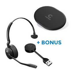 BONUS QI CHARGER WITH JABRA ENGAGE 55 SE UC MONO DECT HEADSET,LINK 400C BT DONGLE