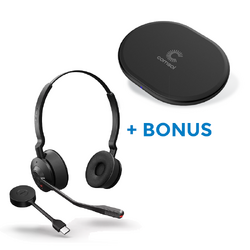 BONUS QI CHARGER WITH JABRA ENGAGE 55 SE UC STEREO DECT HEADSET,LINK 400A BT DONGLE