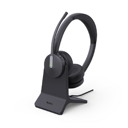 YEALINK WIRELESS (BH70) MS STEREO BLUETOOTH HEADSET W/STAND, BT51, BLACK, C TO A ADAPTER