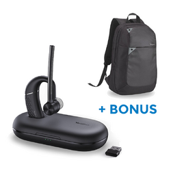 BONUS TARGUS LAPTOP BACKPACK W/YEALINK BLUETOOTH BH71-PRO TEAMS MONO HEADSET, CHARGE CASE