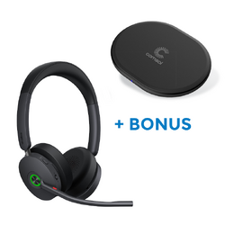 BONUS BLACK COMSOL QI CHARGER W/YEALINK (BH74) MS WIRELESS STEREO HEADSET,CHARGESSTAND