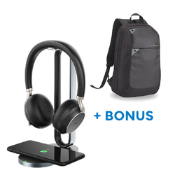 BONUS TARGUS LAPTOP BACKPACK W/YEALINK BLUETOOTH BH76 TEAMS STEREO ANC HEADSET,USBC,CSTAND