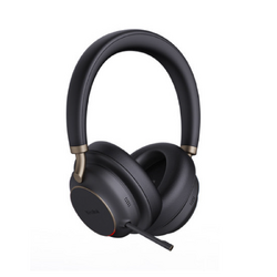 YEALINK WIRELESS (BH76 PLUS) MS ANC STEREO HEADSET, BLACK, USB-C NATIVE, C TO A DONGLE