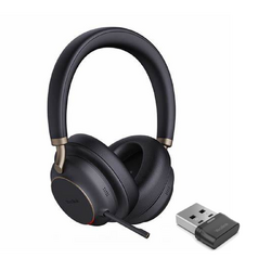 YEALINK WIRELESS (BH76 PLUS) MS ANC STEREO HEADSET + BT51 USB-A DONGLE,BLACK,USB-A