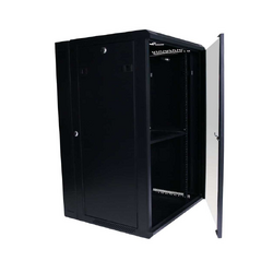 18RU 600 deep, Wall Mount Cabinet (black) 