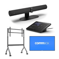CommBox 43" 4k Meeting Room Display+Jabra P40 Video Bar + Touch Control + Motorised Stand