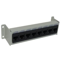 8-Port Cat-6 Mini Surface Mount Patch Panel