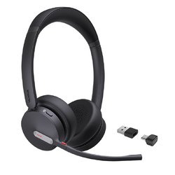 Yealink (BH70) Wireless Headset - Stereo - MS Certified - Bluetooth - BT51 Dongle - Black - USB C + A Adapter
