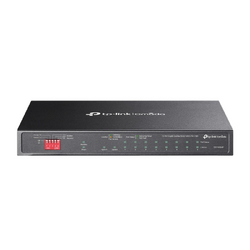 TP-LINK OMADA 10-PORT UNMANAGED SWITCH, POE+(8), GbE LAN(1)/SFP(1), 123W, STEEL CASE, 5Y