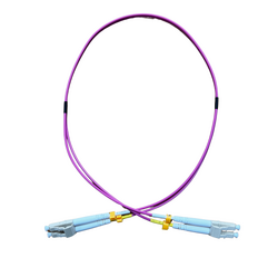 OM4 Multimode 0.5m Duplex Fibre patch lead -Erica Violet
