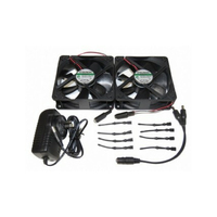 Universal cabinet fan kit set