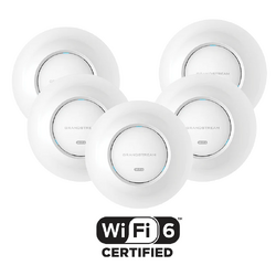 Grandstream GWN7664E-5PACK 4X4 802.11AX WI-FI 6 AP AX6000 2 X 2.5 GBE Ports HE160 Kits