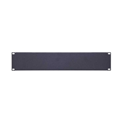 2U / 2RU Black Steel 19" Rack Blanking Panel