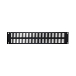 2U / 2RU Vented Black Steel 19" Rack Blanking Panel