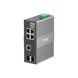 TP-LINK OMADA 6-PRT INDUS MANAGED GIGABIT SWITCH, GbE (4), SFP COMBO(1), SFP(1), 5YR