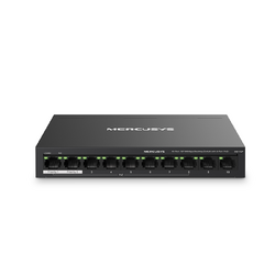 TP-LINK MERCUSYS 10-PORT DESKTOP SWITCH, GbE POE+(10), 111W, METAL CASE, 5YR