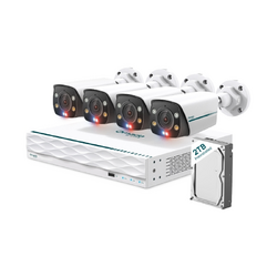 TP-Link Omada 8MP Bullet NVR Camera Bundle - SATA (1/1)-2TB-upto 16TB - 8MP PoE Camera (4) - 3y
