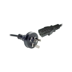 2m IEC C13 10A to 3 Pin Mains Black Appliance Lead