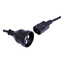 0.15m IEC C14 to 3 Pin 240V Socket 10A Appliance Mains Lead