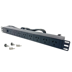 8 Way Flush Horizontal Power Rail