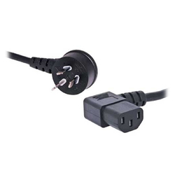 2m IEC C13  Right angle Black Appliance Mains Power Cable