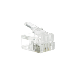 RJ12 6P4C Modular Plug Round Solid / Stranded (Pack of 100)